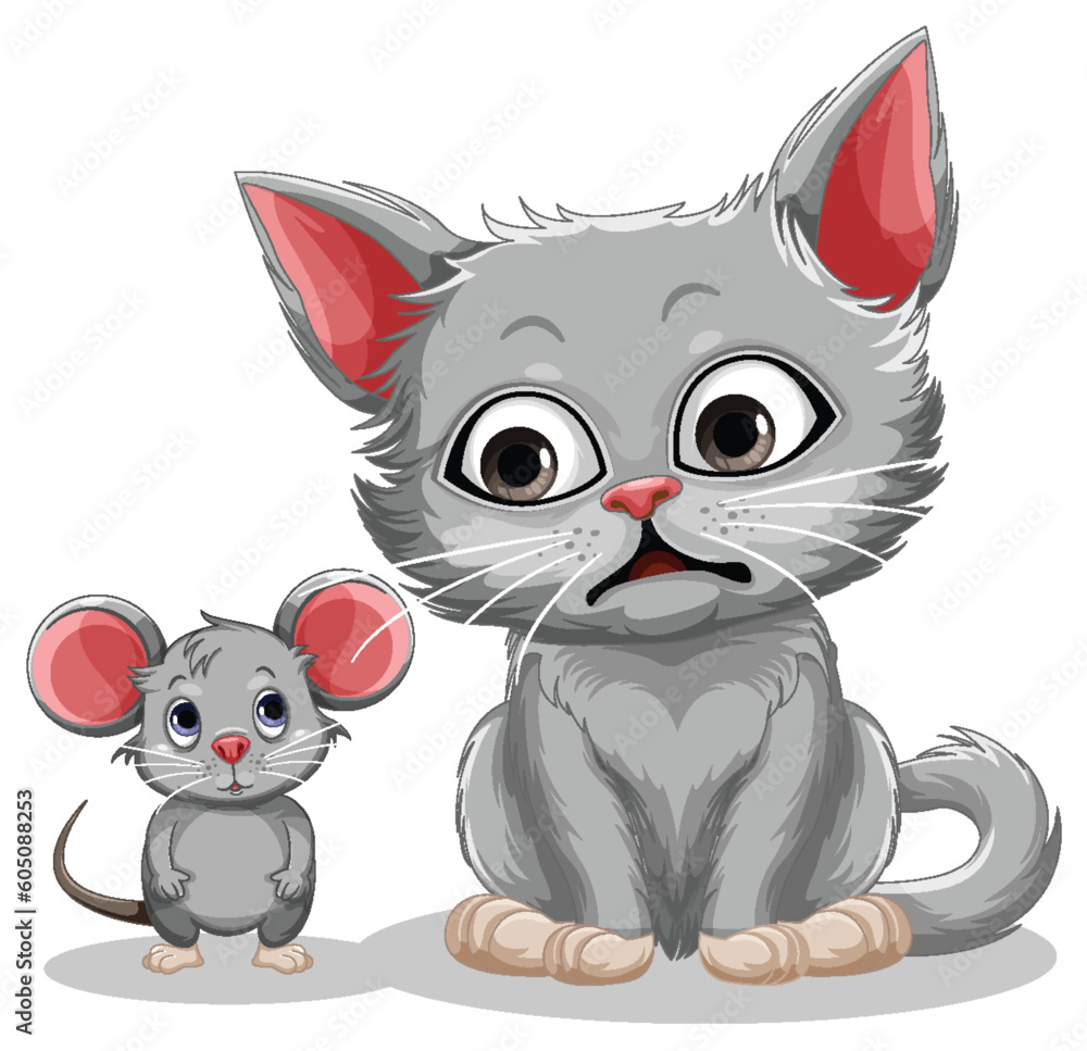 Cute cat cartoon character Cute cat cartoon character