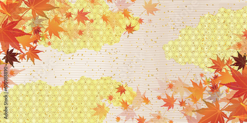 紅葉　もみじ　月　秋　背景