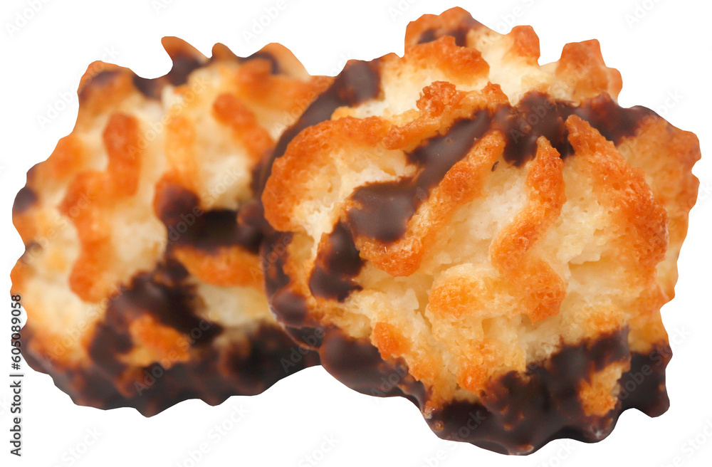 Obraz premium Tasty coconut chocolate cookies