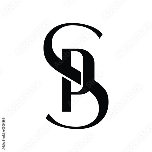 clever monogram letter SP vector template suitable for your company