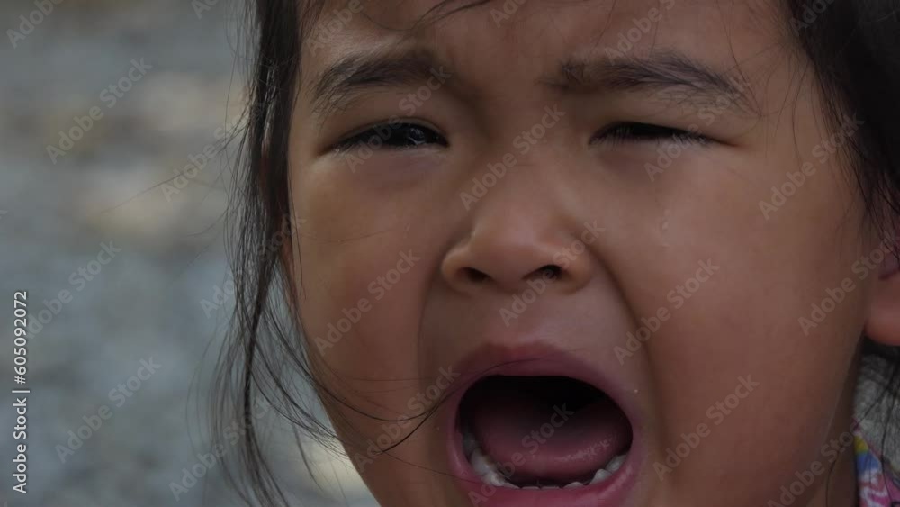 Beautiful little girl asia crying Beautiful little girl asia crying