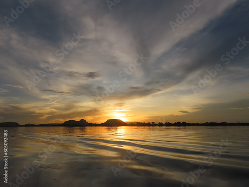 sunset over the sea