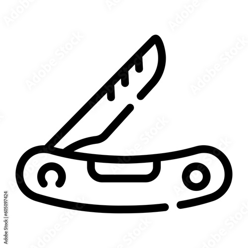 straight razor Line Icon