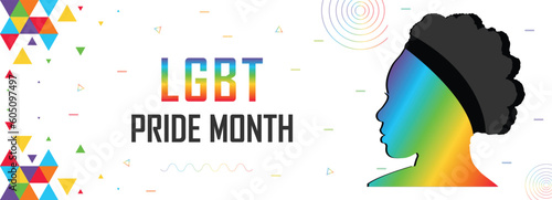 LGBT pride month, abstract geometric star design, support people to gain equal rights, lgbtq campaign banner, human unity of different races, Stop incrimination, community awareness, rainbow color