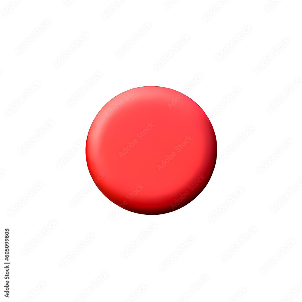3d red circle. Realistic 3d high quality isolated render 3d red circle. Realistic 3d high quality isolated render