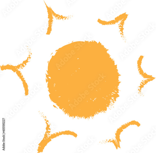 Hand Drawn Sun Vector Illustration