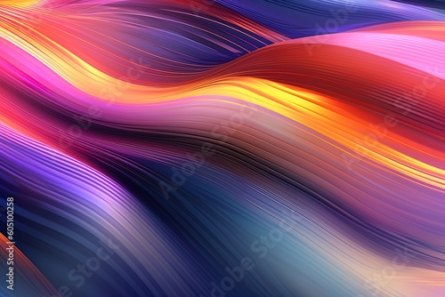 abstract colorful wave lines background using generative AI