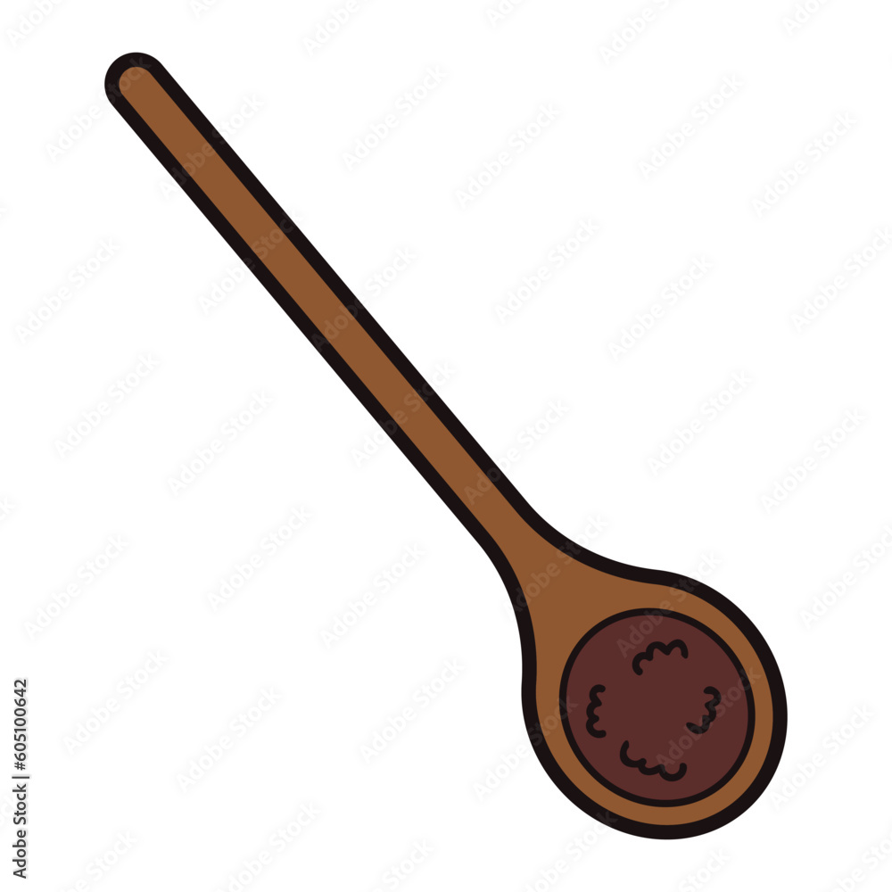 Hand Drawn spoon in doodle style Hand Drawn spoon in doodle style
