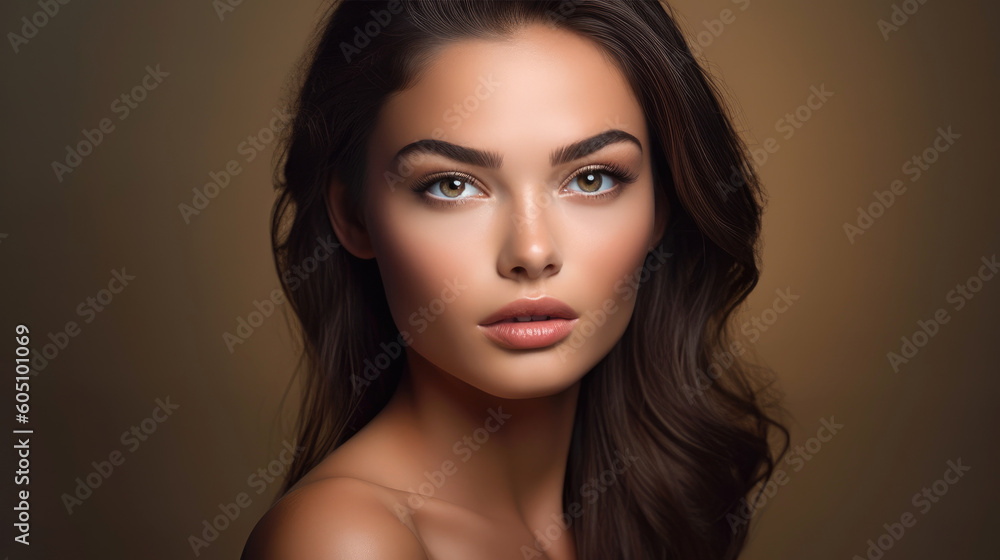 Studio beauty shot of an attractive woman. Generative AI Studio beauty shot of an attractive woman. Generative AI