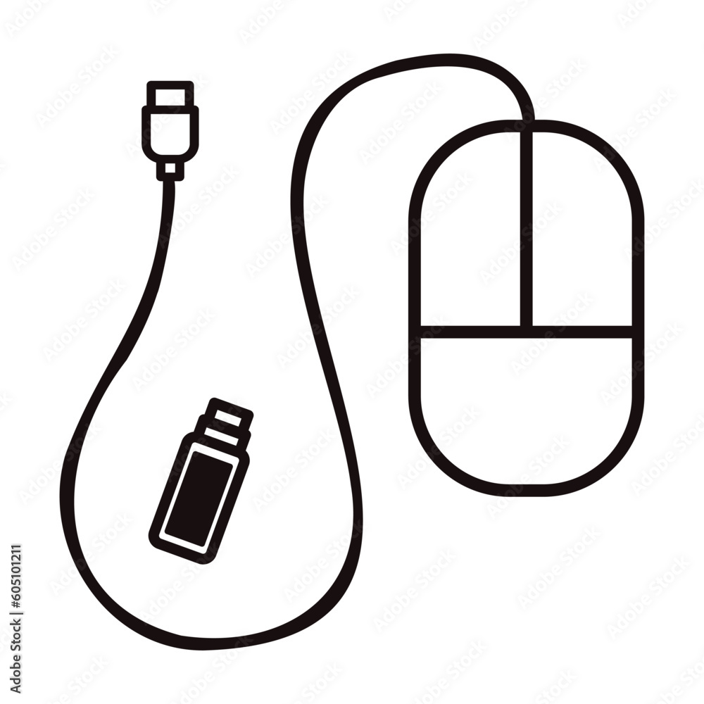 Hand Drawn Mouse in doodle style Hand Drawn Mouse in doodle style