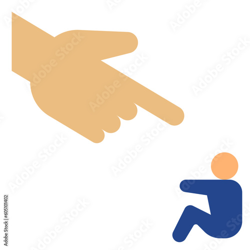 blame flat style icon