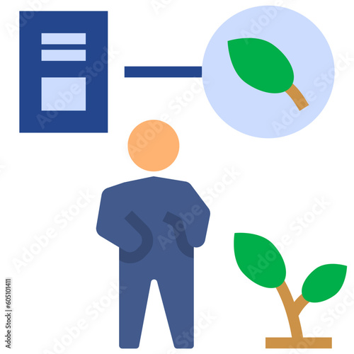 botanist flat style icon