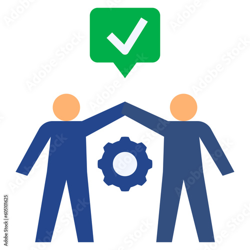 cooperate flat style icon
