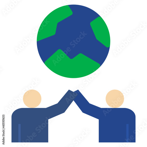 cooperate flat style icon