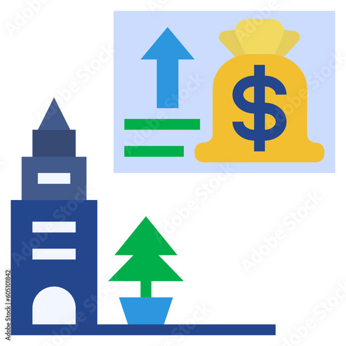 economy flat style icon