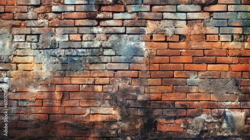 Old brick wall texture. Generative Ai