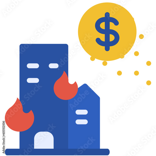 fire flat style icon