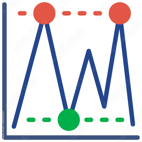 fluctuate flat style icon