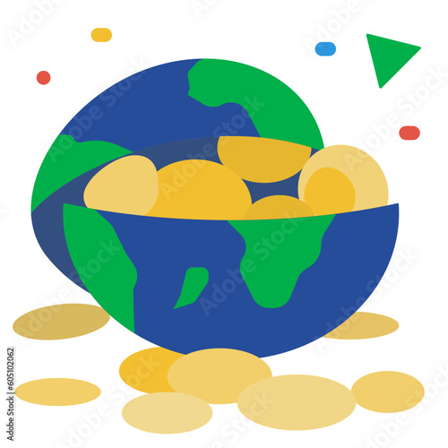 globalization flat style icon