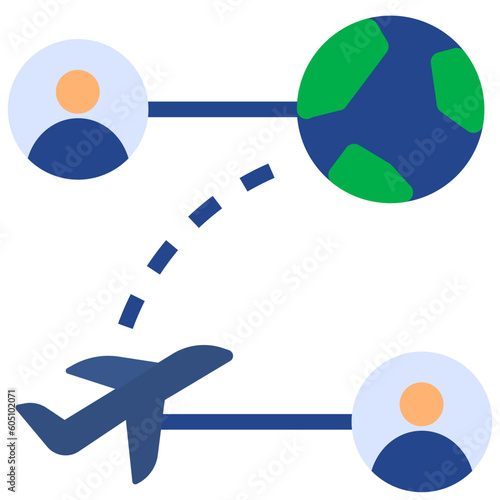 globalization flat style icon