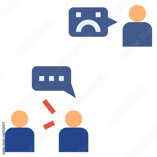 gossip flat style icon