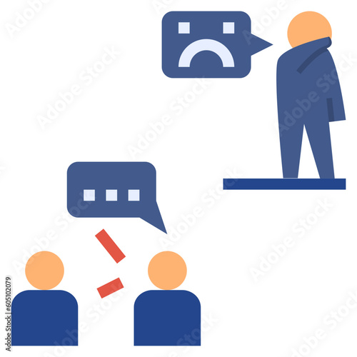 gossip flat style icon