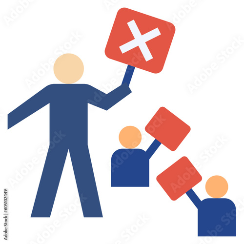 oppose flat style icon