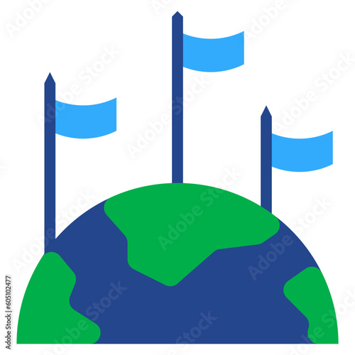 peace flat style icon