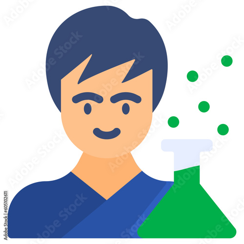 researcher flat style icon