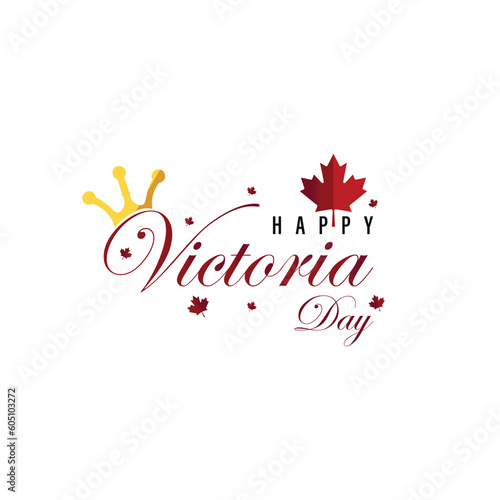 Happy Victoria Day, creative text vector illustration