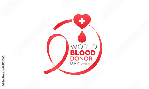 World blood donor day is observed every year in june 14. Donate blood concept illustration background for world blood donor day. Vector illustration.
