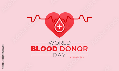 World blood donor day is observed every year in june 14. Donate blood concept illustration background for world blood donor day. Vector illustration.