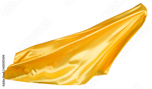 Yellow cloth flutters