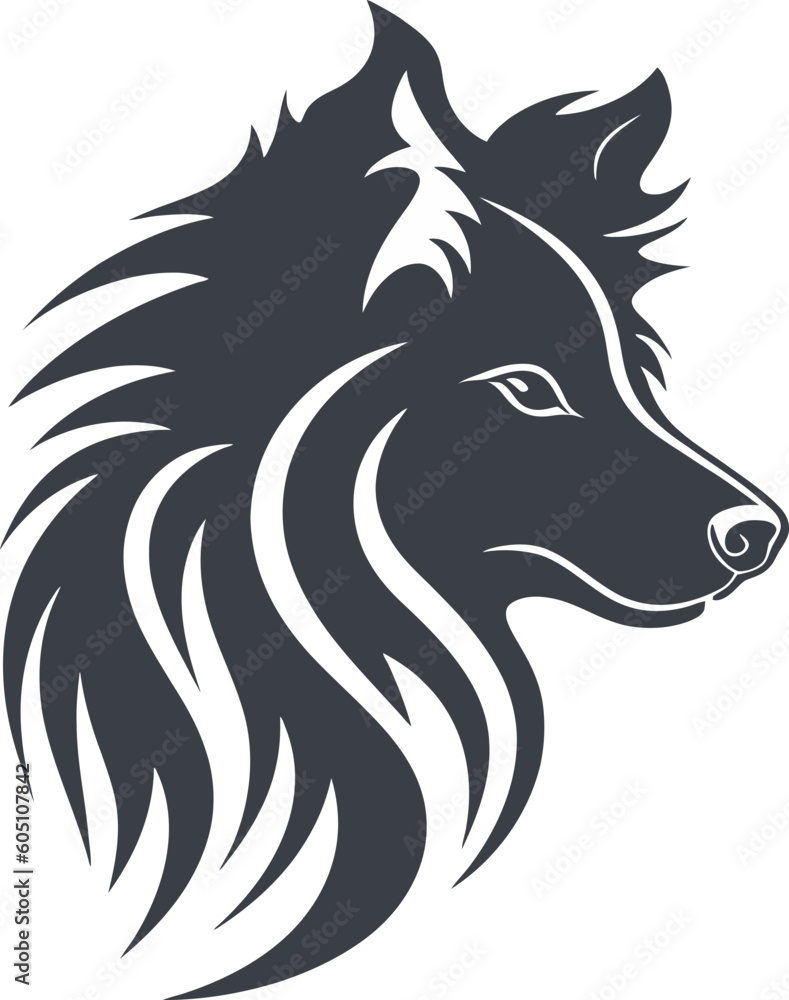 Sleek Black and White Dog Vector Logo Design: Timeless Elegance and Charm Sleek Black and White Dog Vector Logo Design: Timeless Elegance and Charm