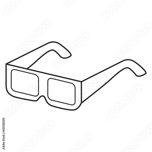 glasses line vector illustration