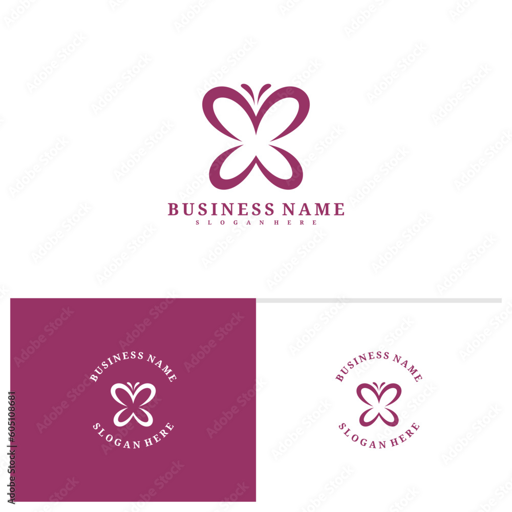 Butterfly logo template, Creative butterfly logo design vector