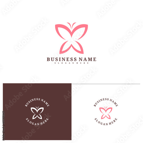 Butterfly logo template  Creative butterfly logo design vector