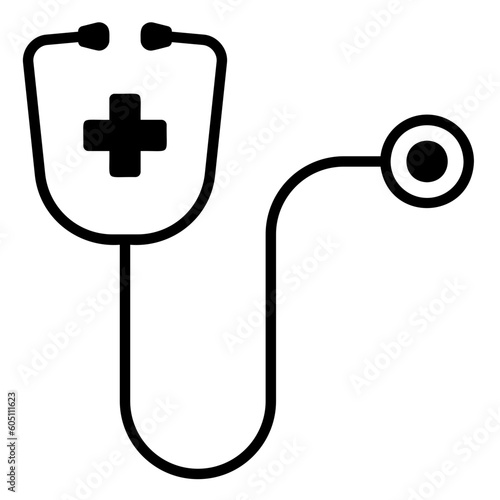 Stethoscope icon to depict a doctor or medical health service