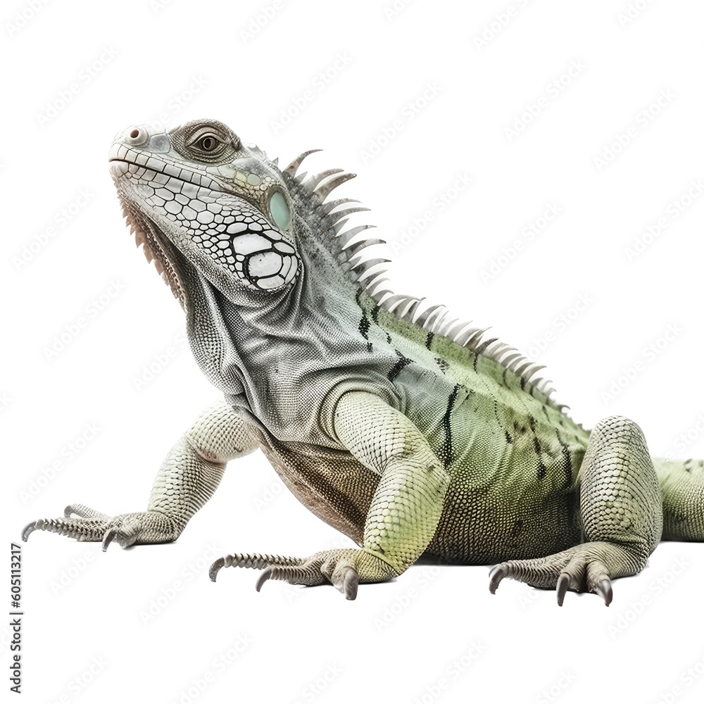 an iguana natural color portrait, arboreal lizards, herbivores Pet