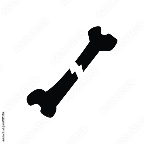 Broken bone vector icon