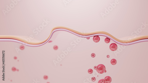 Obraz na plátně Collagen and saggy skin problem for cosmetic product and skincare concept