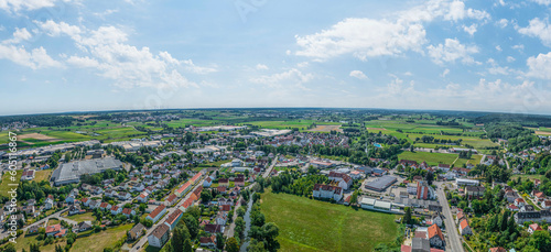 Burgau im schwäbischen Landkreis Günzburg im Luftbild 
