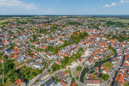 Burgau in der schwäbischen Region Donau-Iller im Luftbild 