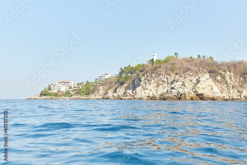 The beautiful Pacific coastline of Puerto Escondido, Oaxaca, Mexico