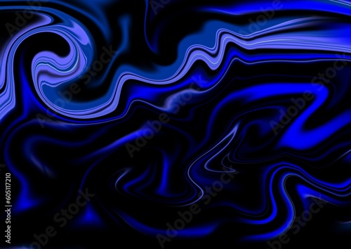 Abstraction, background. Cold blue colour tones, liquid blue, swirl.