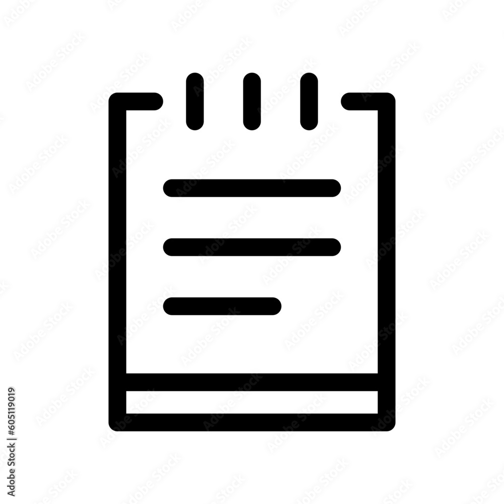 Notebook Icon Vector Symbol Design Illustration Notebook Icon Vector Symbol Design Illustration
