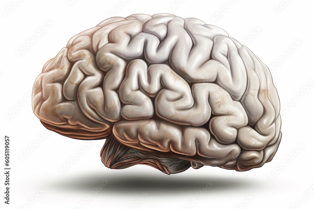 Human Brain Illustration Created with Generative AI Human Brain Illustration Created with Generative AI