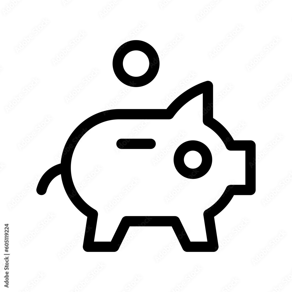 Piggy Bank Icon Vector Symbol Design Illustration Piggy Bank Icon Vector Symbol Design Illustration