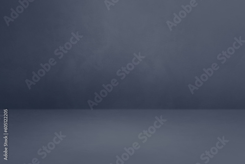 Empty dark grey concrete interior background