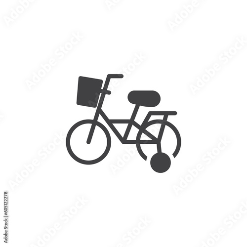 Kids bicycle vector icon